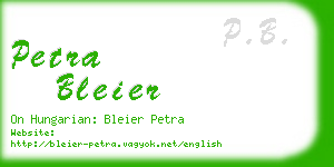 petra bleier business card